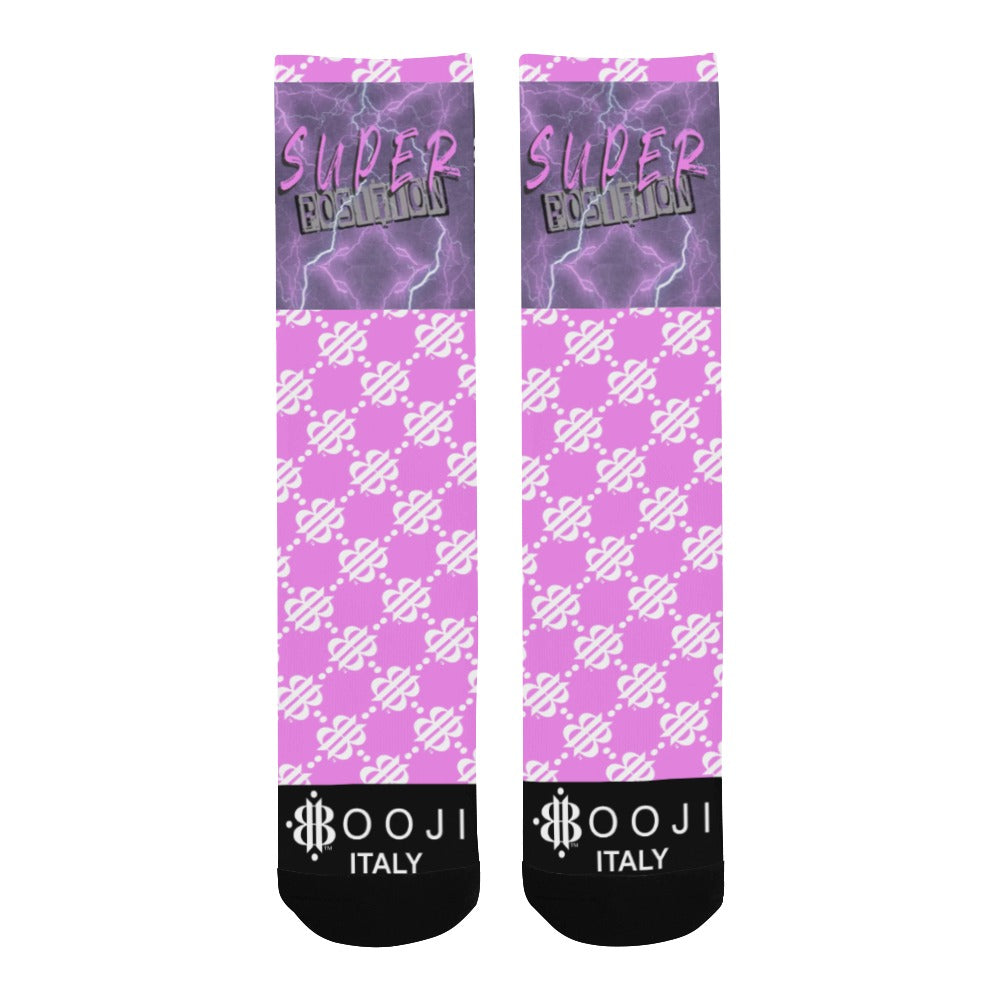 BOOJI ITALY SUPER POSITION COLLECTION MEN'S LOGO TUBE SOCKS PURPLE