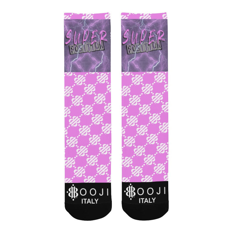 BOOJI ITALY SUPER POSITION COLLECTION LOGO MEN'S PINK SOCKS