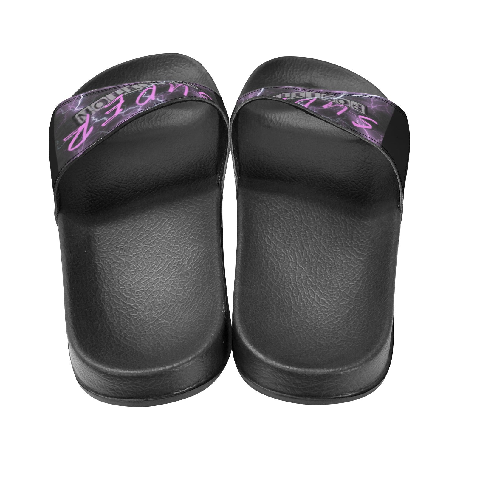 BOOJI ITALY SUPER POSITION COLLECTION LIGHTNING WOMEN'S BLACK SOLE SLIDES