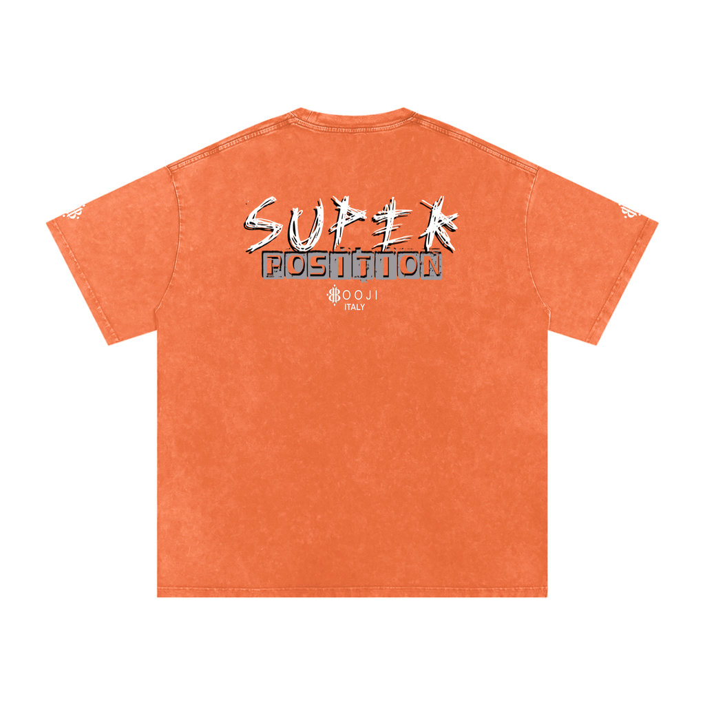 BOOJI ITALY SUPER POSITION COLLECTION RAZORS EDGE SNOW WASHED T-SHIRT