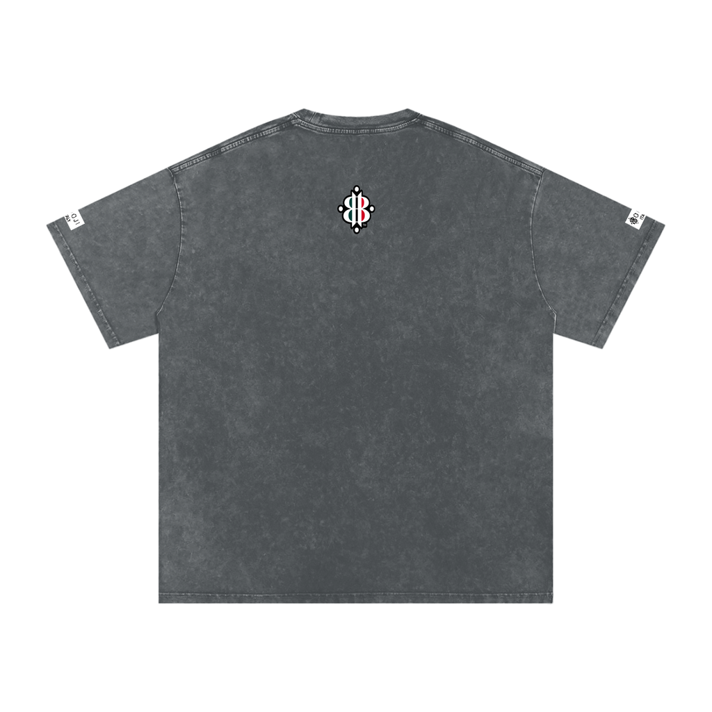 BOOJI ITALY ITALIAN FLAG BRAND LOGO SNOW WASHED T-SHIRT
