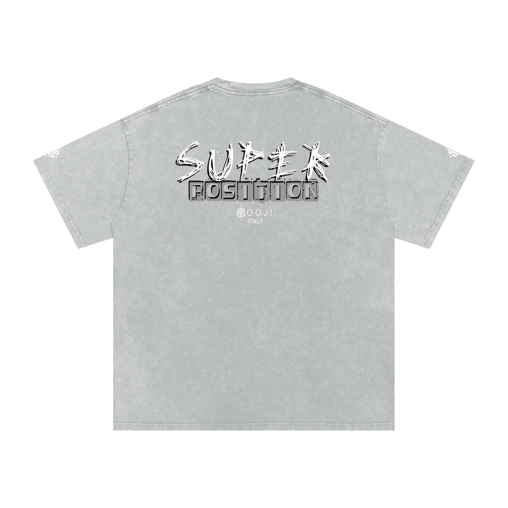 BOOJI ITALY SUPER POSITION COLLECTION RAZORS EDGE SNOW WASHED T-SHIRT