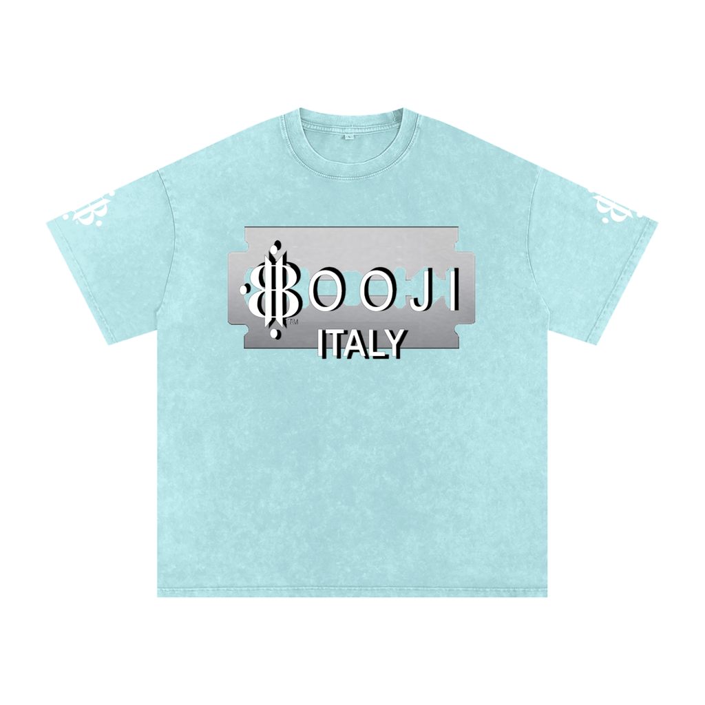 BOOJI ITALY SHARP "SUPER POSITION" LINE SNOW WASHED T-SHIRT