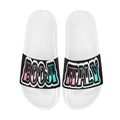 BOOJI ITALY "GRAFFITI INVERTED" LOGO WHITE SOLE SLIDES