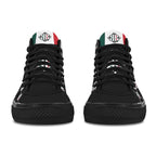BOOJI ITALY 4 EVER $ LOGO PATTERN WOMEN'S BLACK CANVAS SHOES