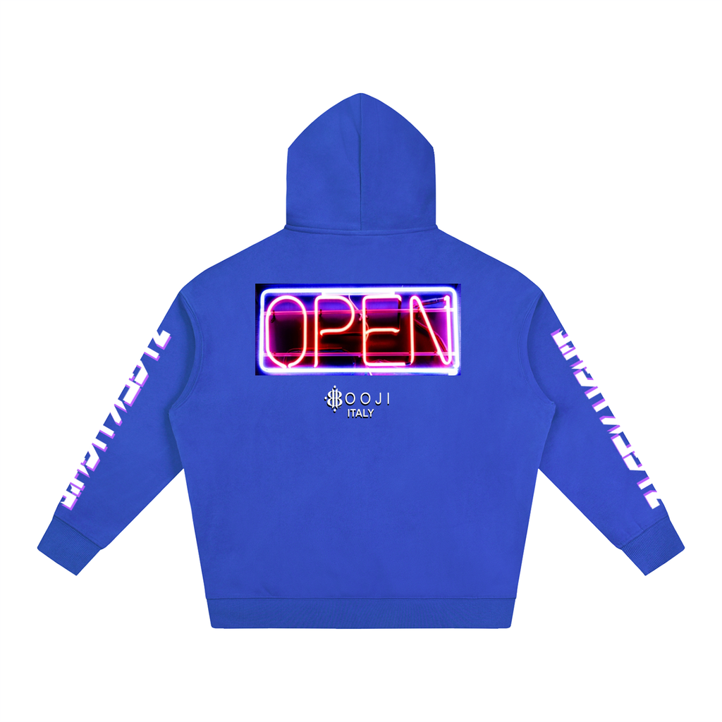 BOOJI ITALY OPEN SIGN COLLECTION COTTON  BLEND FLEECE HOODIE