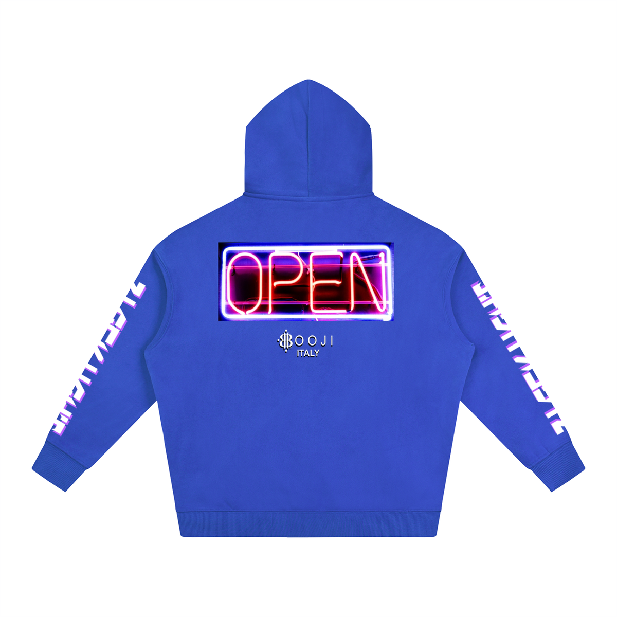 BOOJI ITALY OPEN SIGN COLLECTION COTTON  BLEND FLEECE HOODIE