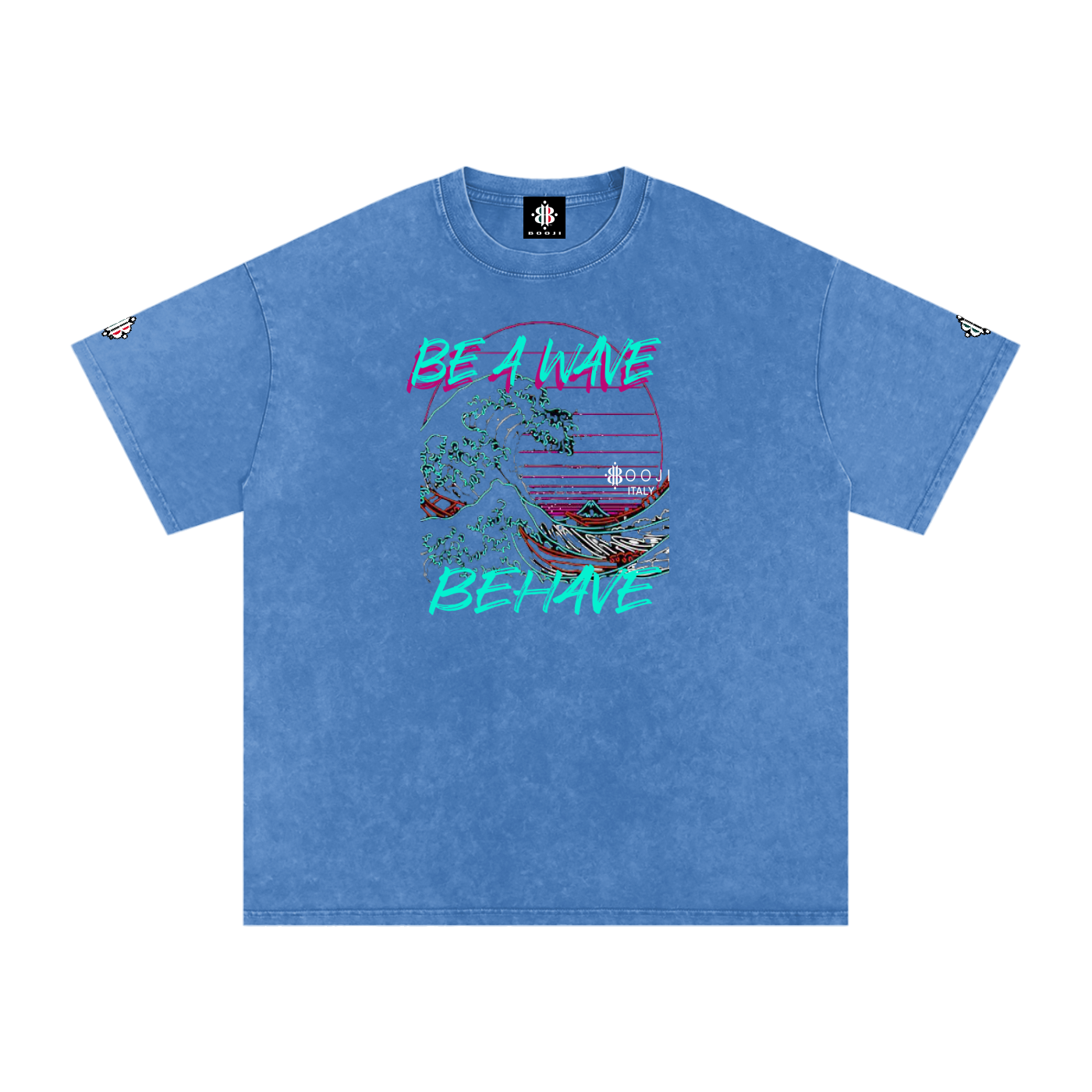 BOOJI ITALY BE A WAVE BEHAVE SNOW WASHED T-SHIRT