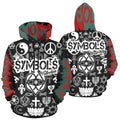 BOOJI SYMBOLS COLLECTION INVERT MENS HOODIE Men's All Over Print Hoodie (USA Size) (Model H13)