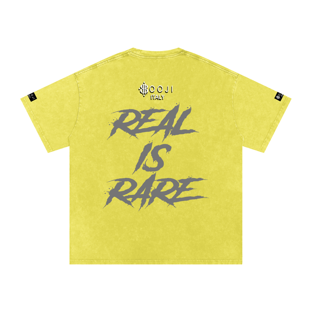 BOOJI ITALY "RICH SINNERS-REAL IS RARE" SNOW WASHED T-SHIRT