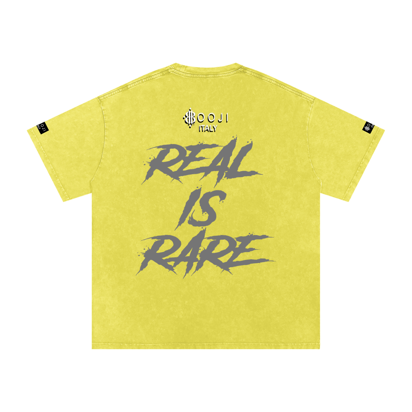 BOOJI ITALY "RICH SINNERS-REAL IS RARE" SNOW WASHED T-SHIRT