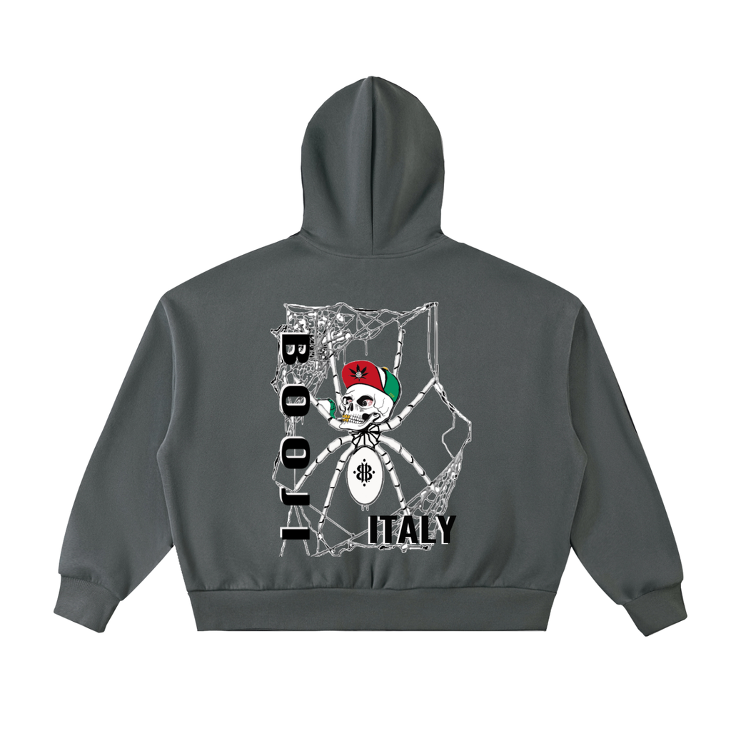 BOOJI ITALY MOLLYHOOD w/SPEEDY THA SPIDER FULL ZIP BOXY HOODIE