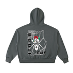 BOOJI ITALY MOLLYHOOD w/SPEEDY THA SPIDER FULL ZIP BOXY HOODIE