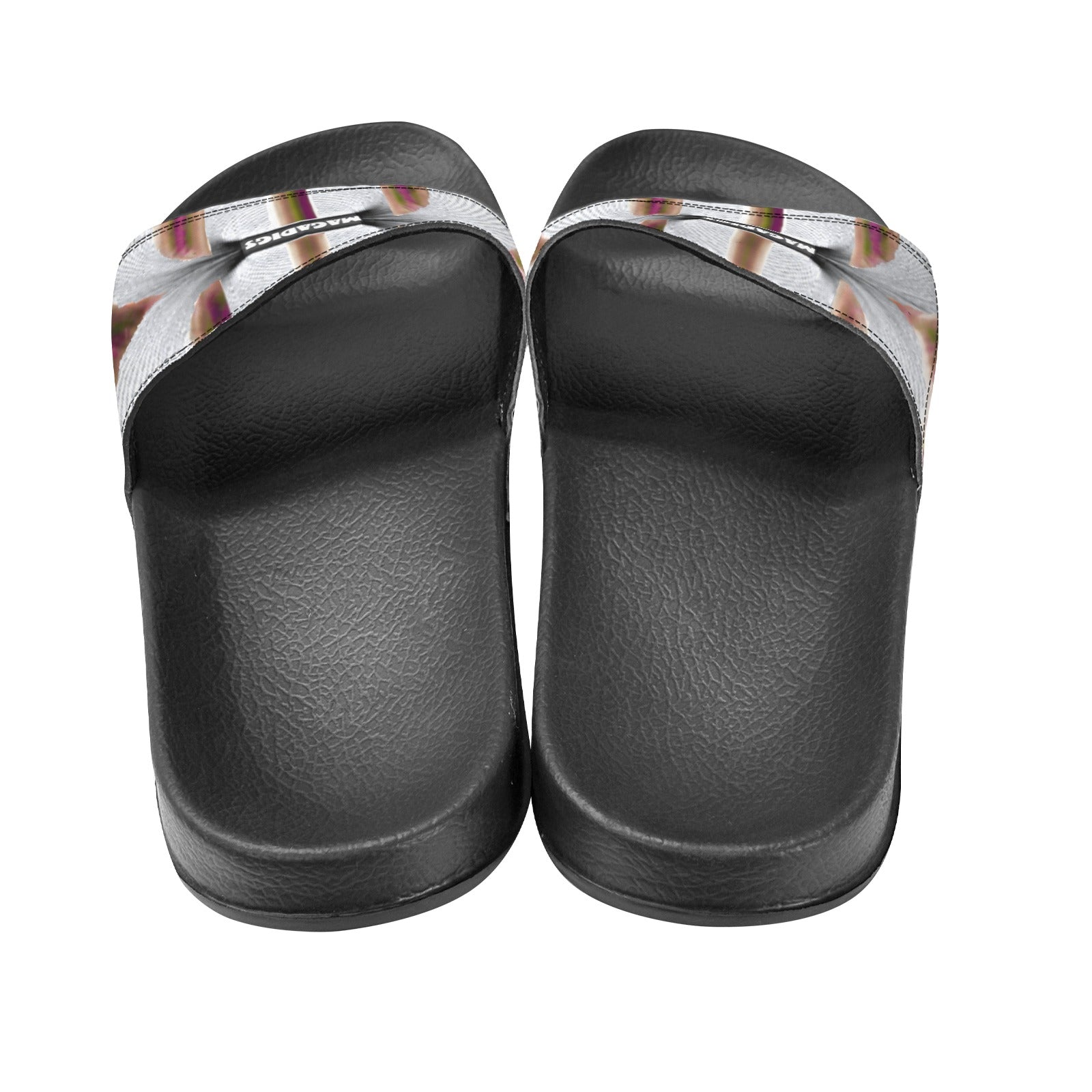 BOOJI ITALY MAGADIGS COLLECTION MEN'S BLACK SOLE SLIDES