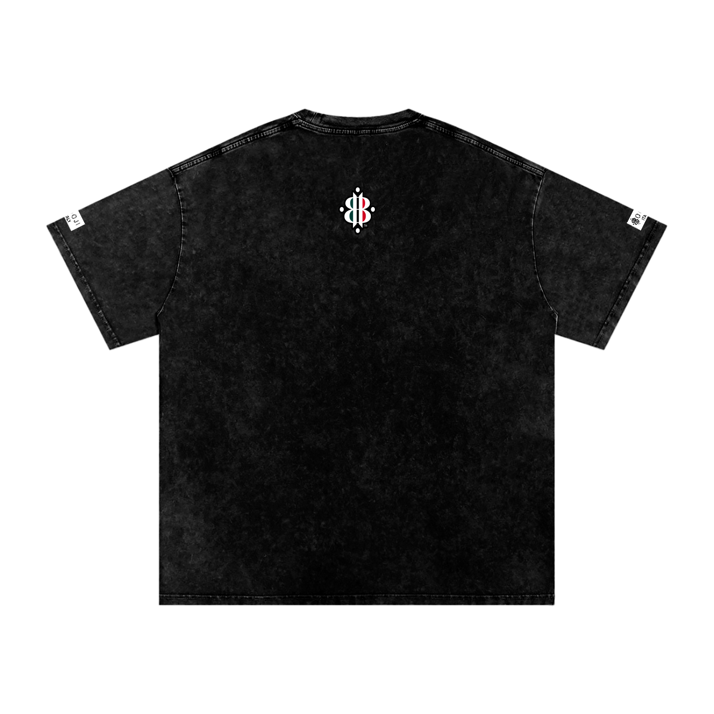 BOOJI ITALY ITALIAN FLAG BRAND LOGO SNOW WASHED T-SHIRT