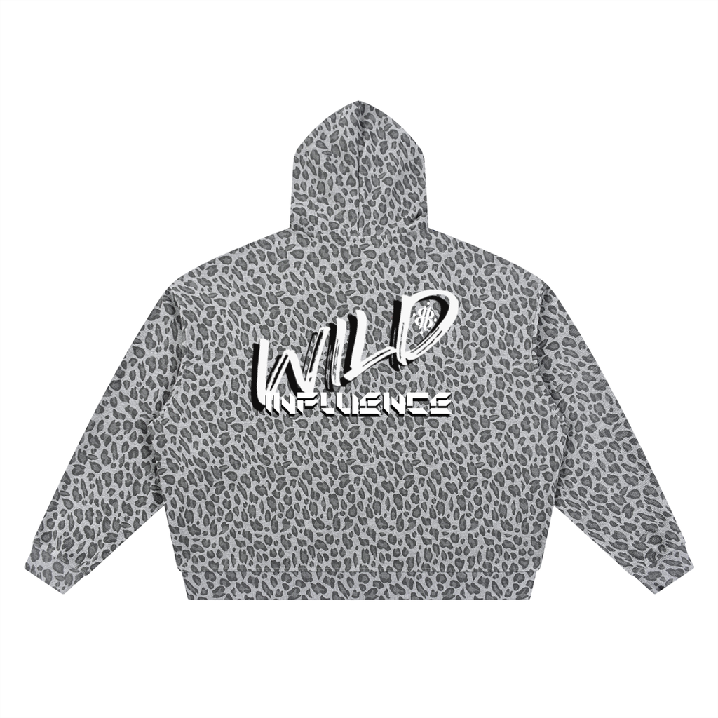 BOOJI ITALY 'WILD INFLUENCE" LEOPARD PRINT FULL ZIP HOODIE