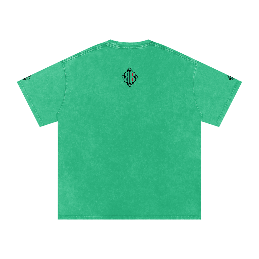 BOOJI ITALY 7 STARS 4 EVER $ LOGO SNOW WASHED T-SHIRT