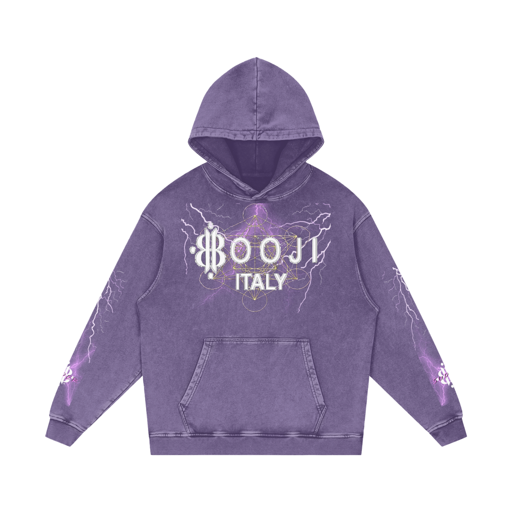 BOOJIITALY "SUPER POSITION' SNOW WASHED HOODIE