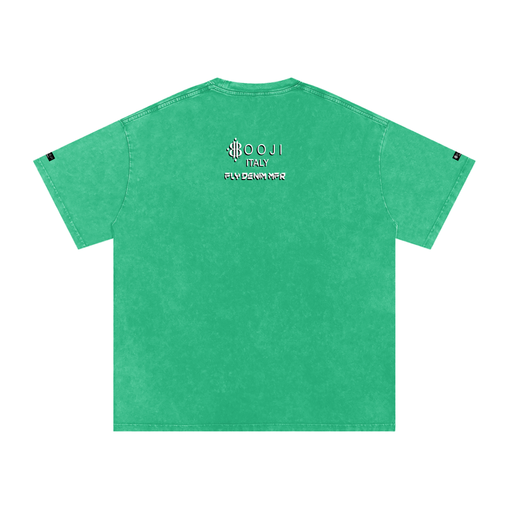 BOOJI ITALY "FLY DENIM MFR." SNOW WASHED T-SHIRT