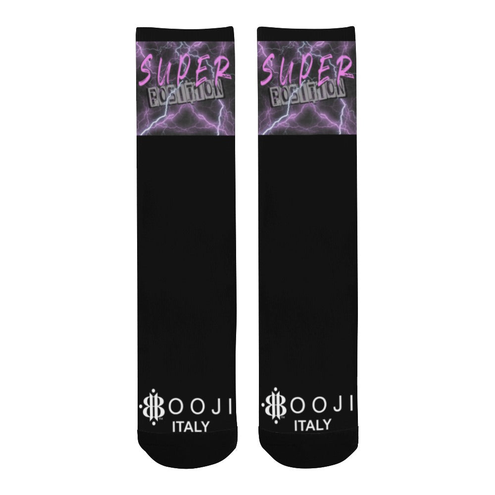 BOOJI ITALY SUPER POSITION COLLECTION MEN'S BLACK TUBE SOCKS