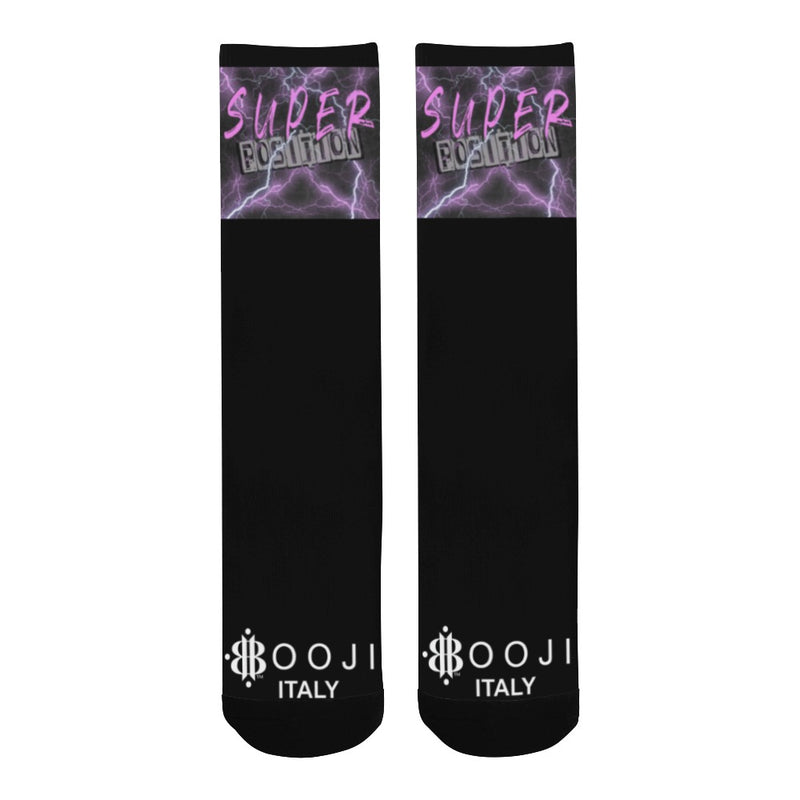 BOOJI ITALY SUPER POSITION COLLECTION LOGO MEN'S BLACK SOCKS