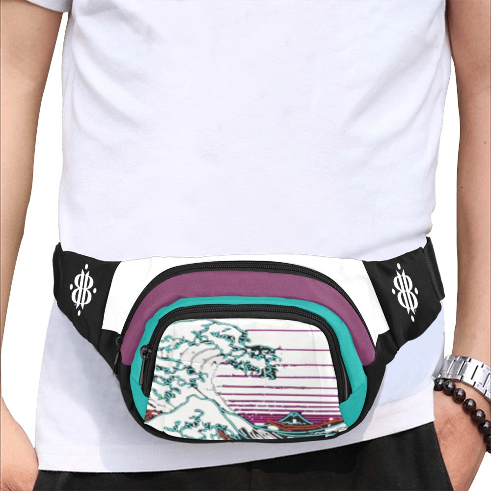BOOJI ITALY BE A WAVE, BEHAVE COLLECTION BLACK WAIST BAG