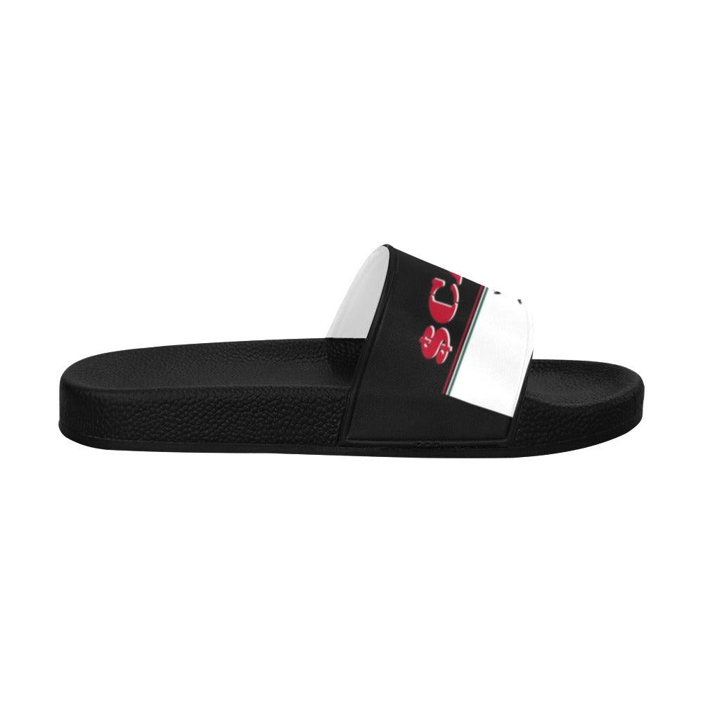 BOOJI ITALY SCARPE DM LOGO BLACK SOLE SLIDES Men's Slide Sandals(Model 057)