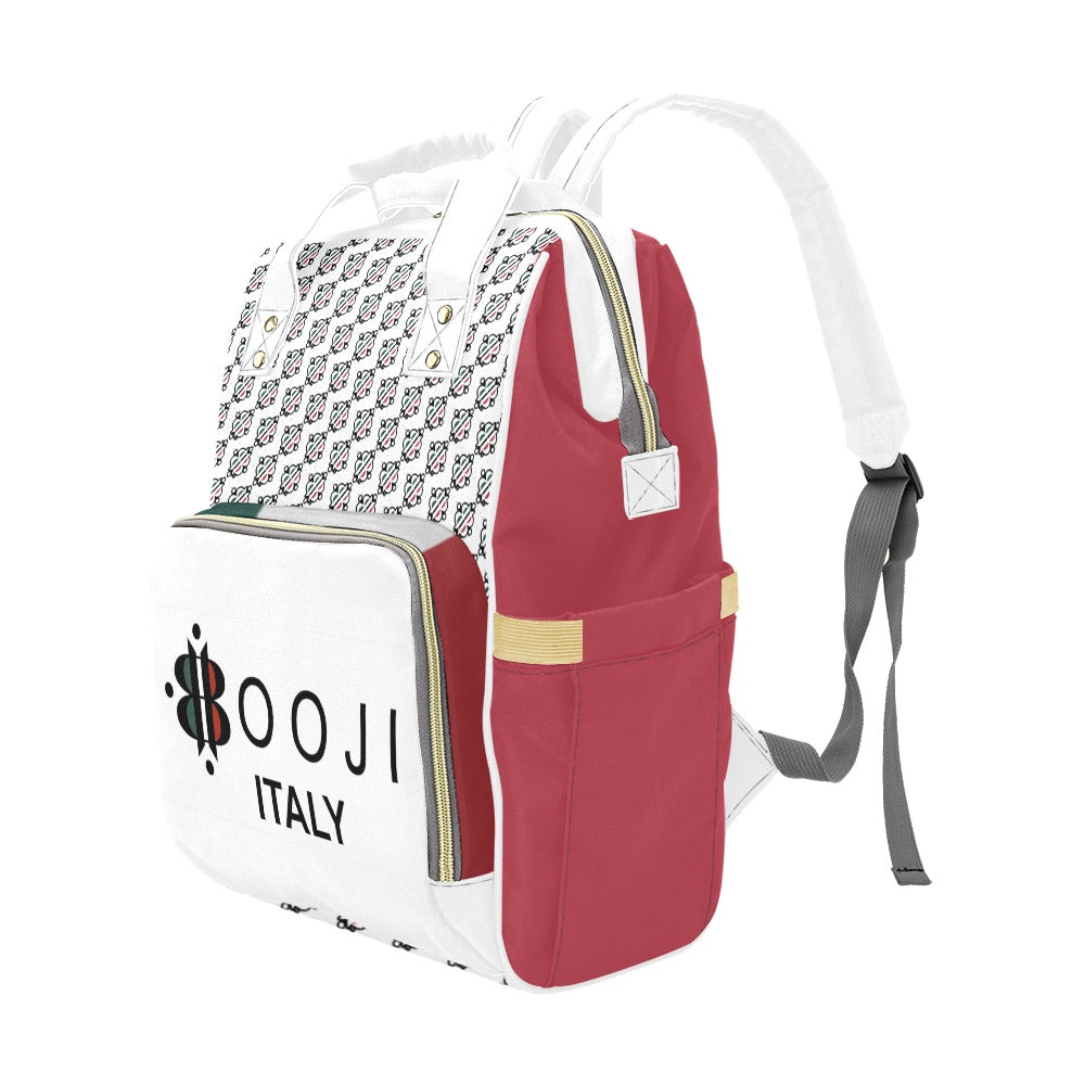 BOOJI ITALY 4-EVER $ LOGO PATTERN WHITE LUXURY BACKPACK