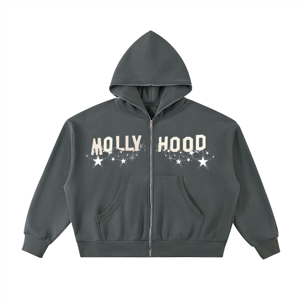 BOOJI ITALY MOLLYHOOD w/SPEEDY THA SPIDER FULL ZIP BOXY HOODIE