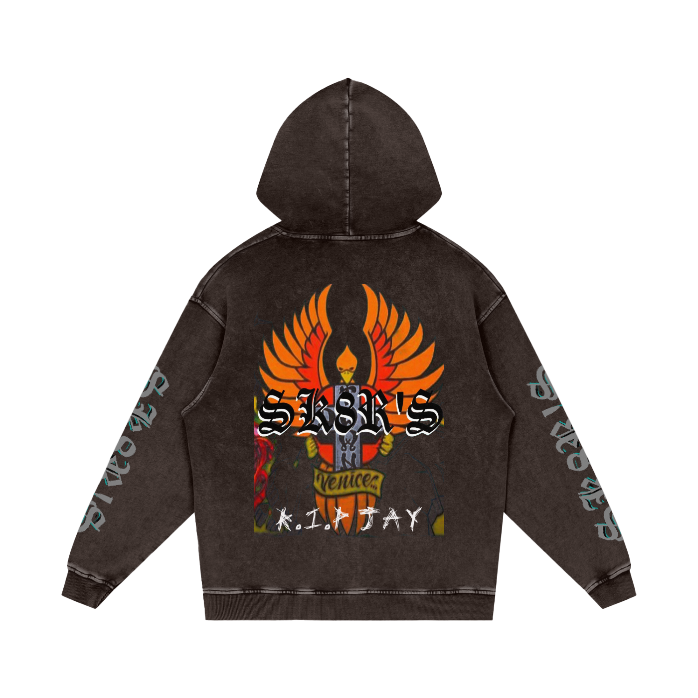 BOOJI ITALY SK8R'S COLLECTION SNOW WASHED COTTON HOODIE