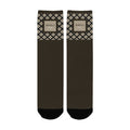 BOOJI ITALY GRAIL'S COLLECTION WOMEN'S DARK BROWN CREW SOCKS Women's Custom Socks