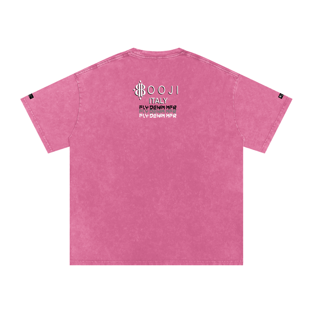 BOOJI ITALY "FLY DENIM MFR." SNOW WASHED T-SHIRT
