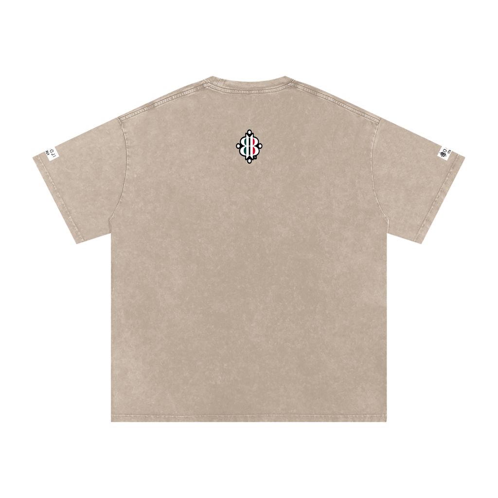 BOOJI ITALY ITALIAN FLAG BRAND LOGO SNOW WASHED T-SHIRT