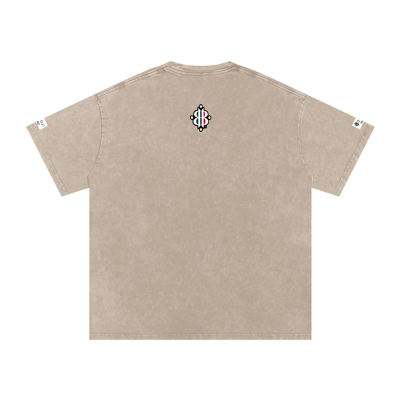 BOOJI ITALY ITALIAN FLAG BRAND LOGO SNOW WASHED T-SHIRT