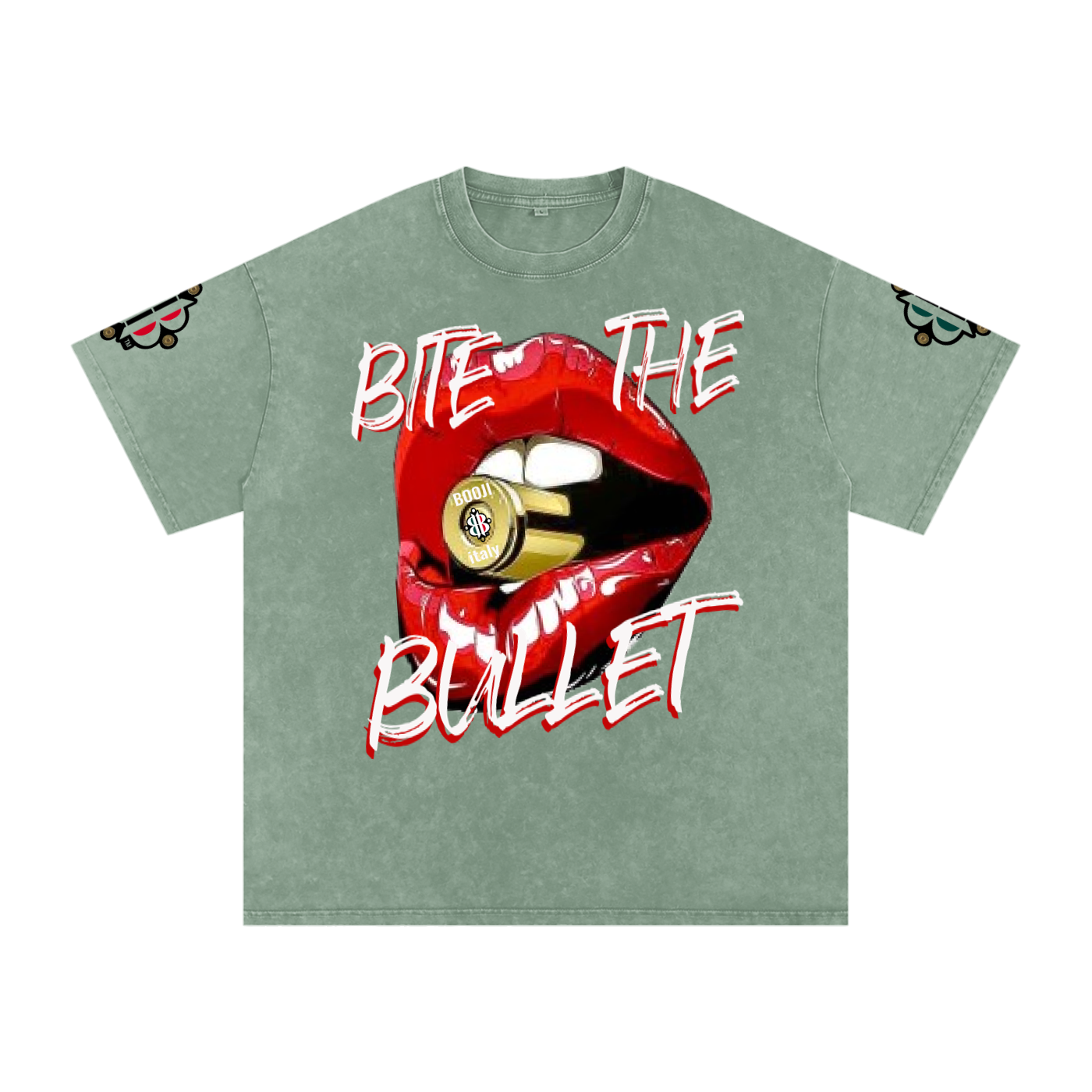 BOOJI ITALY "BITE THE BULLET" SNOW WASHED T-SHIRT