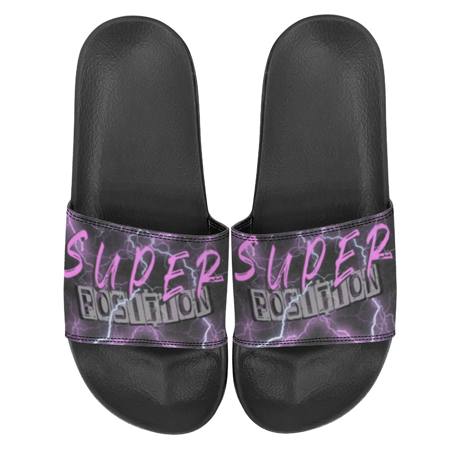 BOOJI ITALY SUPER POSITION COLLECTION MATRIX MEN'S BLACK SOLE SLIDES