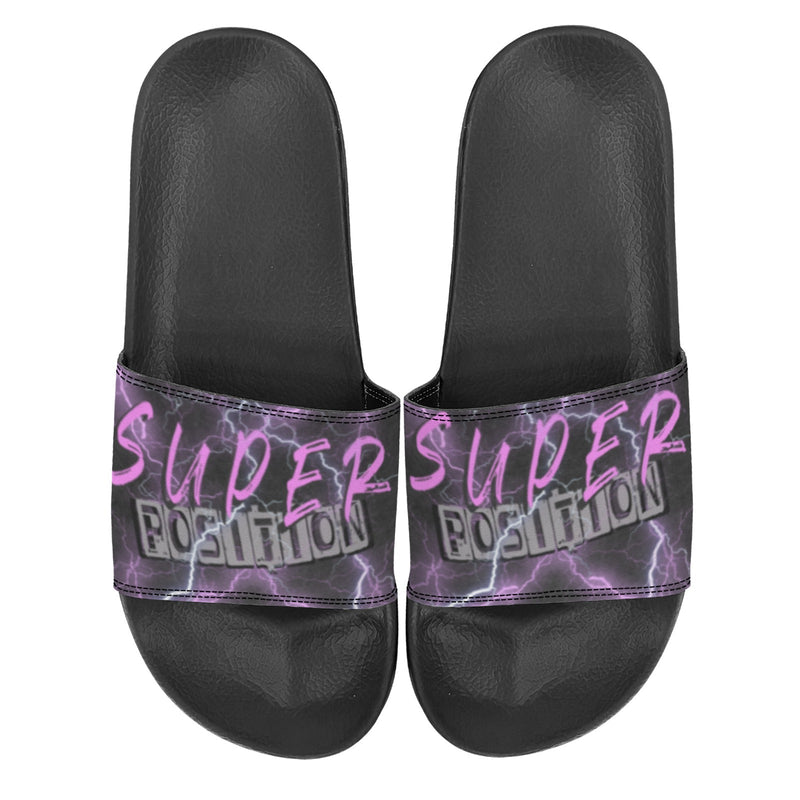 BOOJI ITALY SUPER POSITION COLLECTION MATRIX MEN'S BLACK SOLE SLIDES