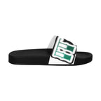 BOOJI ITALY GRAFFITI LOGO WOMEN'S BLACK SOLE SLIDES