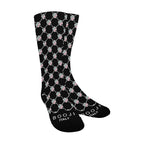 BOOJI ITALY 4 EVER $ LOGO PATTERN MEN'S BLACK SOCKS