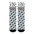 BOOJI ITALY LOCK IN COLLECTION IN GANGSTER GREY MEN'S WHITE TUBE SOCKS
