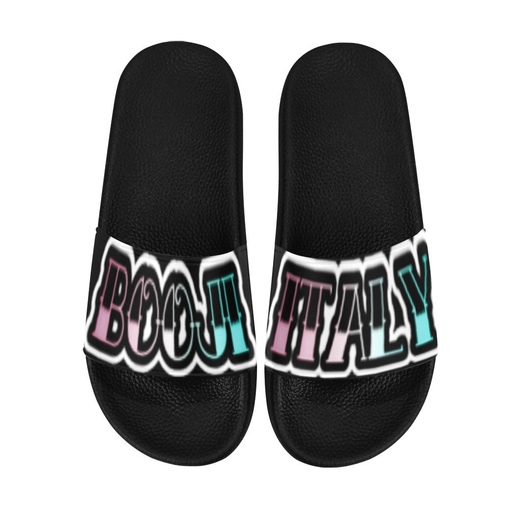 BOOJI INVERTS TATTOO LOGO SLIDES Women's Slide Sandals(Model 057)