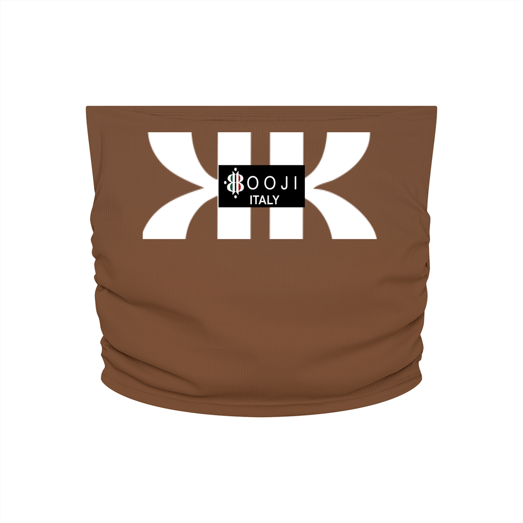 BOOJI ITALY 4 EVER $ LOGO WOMEN'S RUCHED CROPPED YOGA TUBE TOP