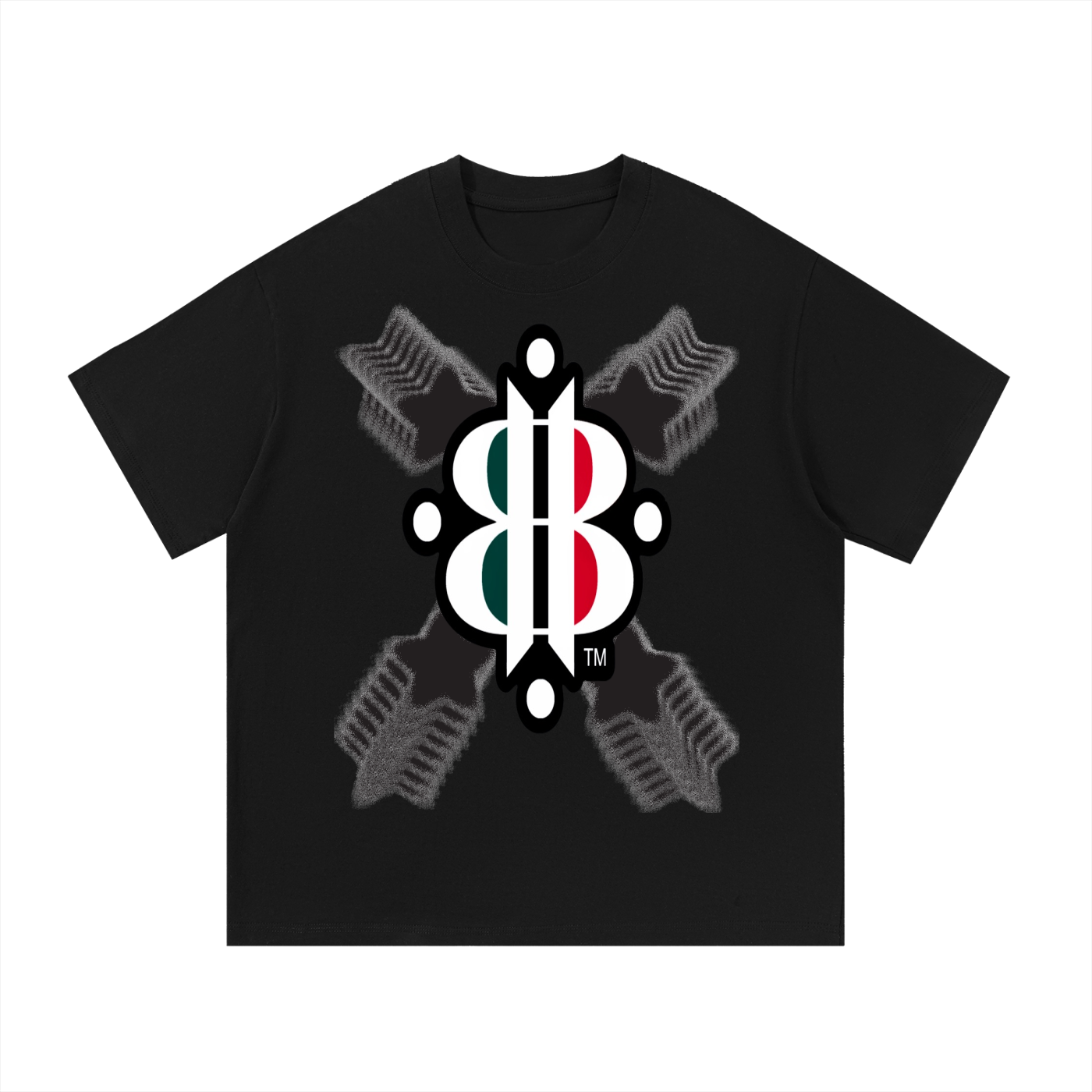 BOOJI ITALY STARS LOGO MULTIPLIED COTTON T-SHIRT