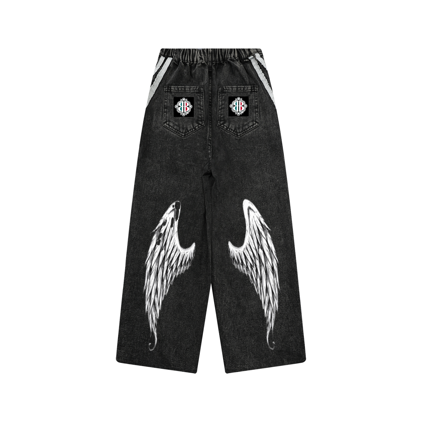 BOOJI ITALY FLY DENIM KID'S BLACK BAGGIE JEANS