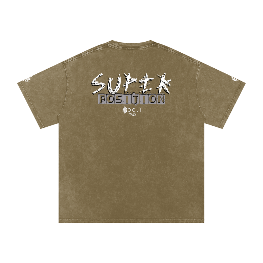 BOOJI ITALY SUPER POSITION COLLECTION RAZORS EDGE SNOW WASHED T-SHIRT