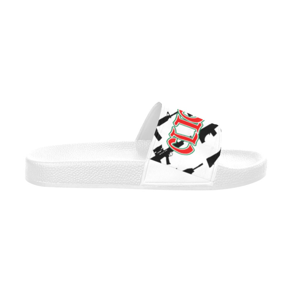 BOOJI ITALY CLICK BANG COLLECTION IN WHITE WOMEN'S WHITE SOLE SLIDES