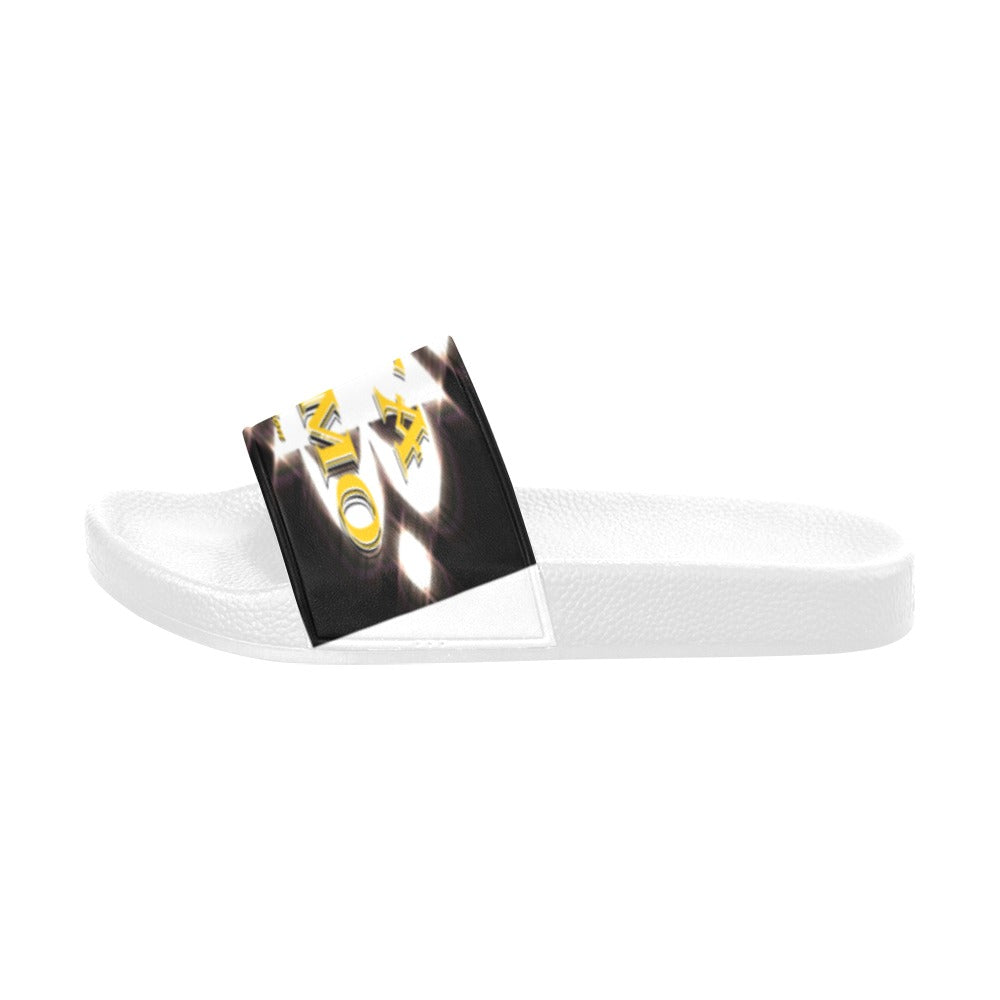 BOOJI ITALY ETA PRIMO COLLECTION LOGO WOMEN'S WHITE SOLE SLIDES