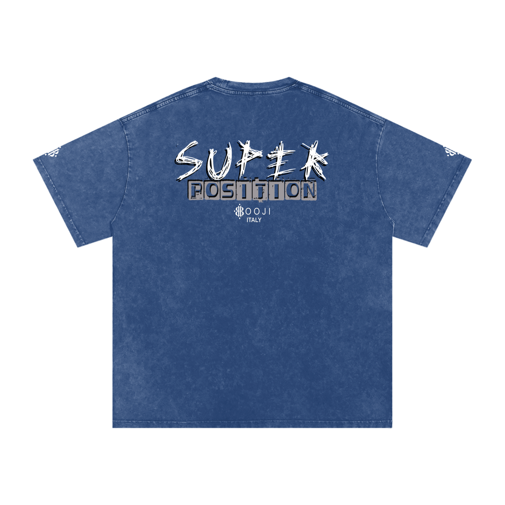 BOOJI ITALY SUPER POSITION COLLECTION RAZORS EDGE SNOW WASHED T-SHIRT