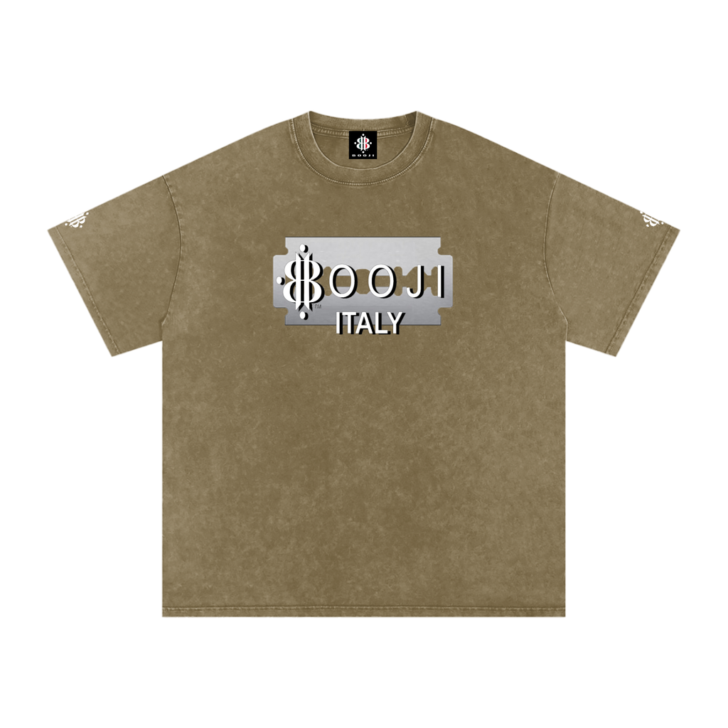 BOOJI ITALY SUPER POSITION COLLECTION RAZORS EDGE SNOW WASHED T-SHIRT