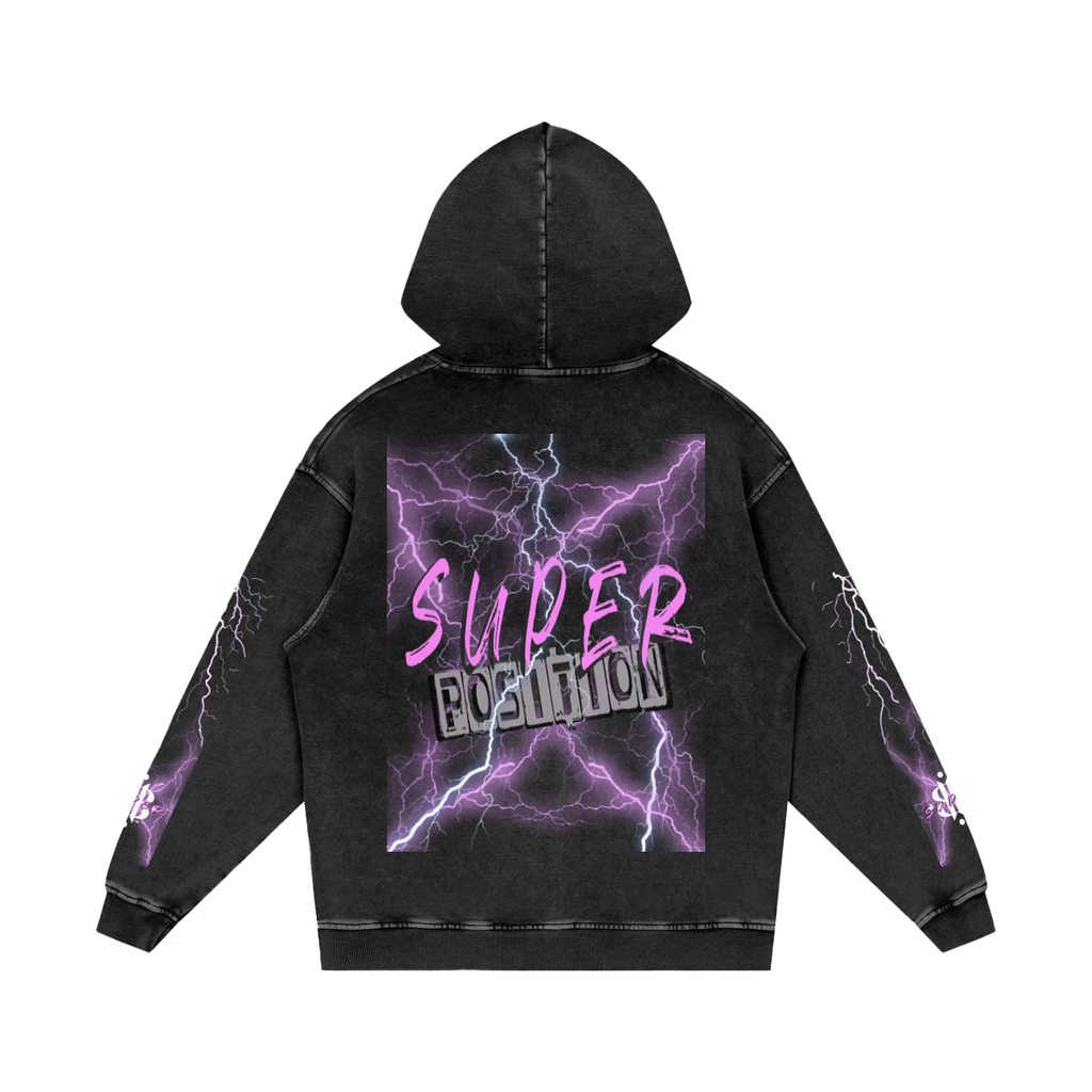 BOOJIITALY "SUPER POSITION' SNOW WASHED HOODIE